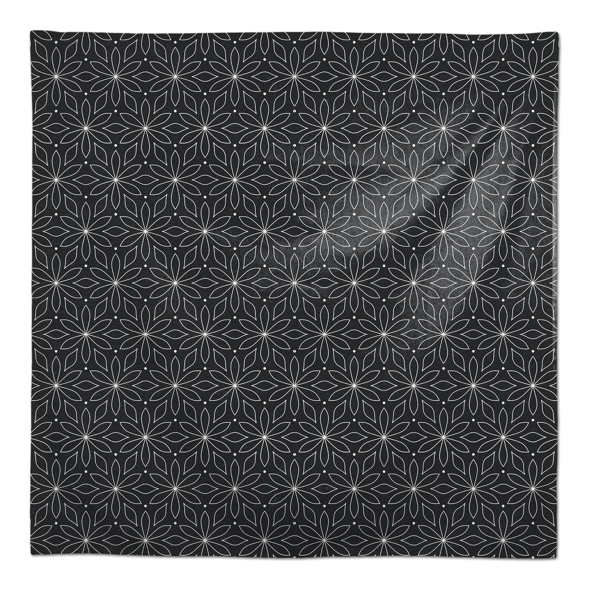 Monochromatic Flowers Tablecloth